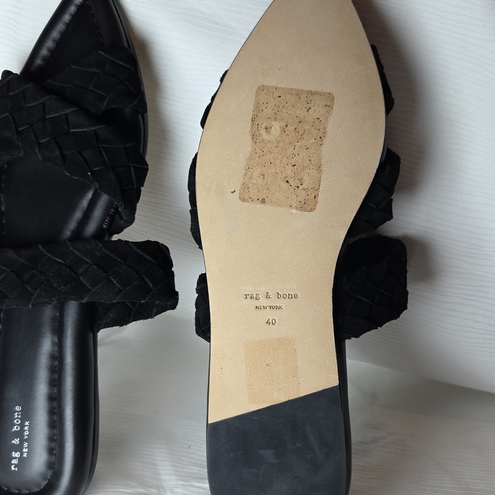 rag & bone Black Suede Women's Slip-On Shoes Sz 40 (Nw Ntg). - Picture 3 of 7